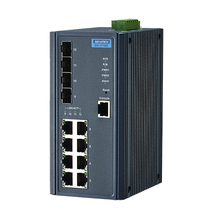 8 Fast Ethernet + 4 SFP Managed Switch